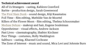 Kharmel Cochrane Instagram - 2023 work year nearly over... very excited to have been nominated for the London Critics’ Circle Film Awards in their Technical Achievement Category. Especially lovely to be sitting alongside the wonderful Kahleen Crawford. Also lovely to see Raine Allen-Miller nominated for the Philip French Award for Breakthrough British/Irish Film-maker, with Rye Lane nominated for the Attenborough Award for British/Irish Film of the Year and Breakthrough Performer of the Year. x