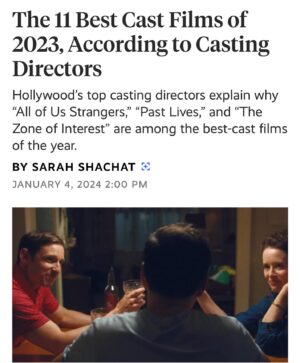 Kharmel Cochrane Instagram - Wonderful way to start the year… Rye Lane and Saltburn mentioned as some of the  best cast films in 2023. Then I get to talk about one of my favourites @past lives. Thank you @indiewire for the write up.

Read here: https://www.indiewire.com/gallery/best-cast-2023-films-zone-of-interest-barbie/mcdalof-h4015/