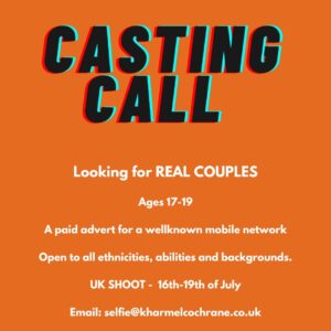 Kharmel Cochrane Instagram - CASTING CALL - Please email us at selfie@kharmelcochrane.co.uk to apply! x