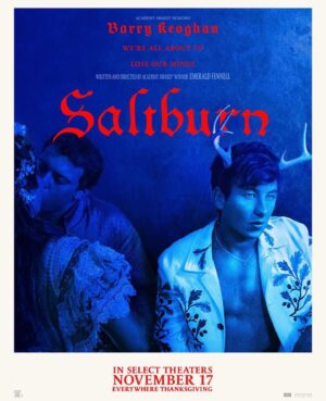 Kharmel Cochrane Instagram - Barry Keoghan is Oliver.
Jacob Elordi is Felix.
Rosamund Pike is Elspeth.
Richard E. Grant is Sir James.
Alison Oliver is Venetia.
Archie Madekwe is Farleigh.

Saltburn is in select theatre November 17 and everywhere thanksgiving.