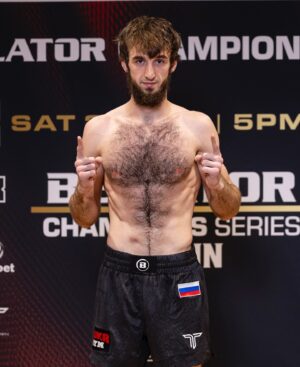 Khasan Magomedsharipov Instagram - #BellatorDublin Official Weigh In Result ⚖️ 

Khasan Magomedsharipov - 145.8lbs ✅ 
Tyler Mathison - 146lbs ✅ 

Presented by @ThatPrizeGuy 🤝

#BellatorDublin | TOMORROW
Live on MAX | 12P ET