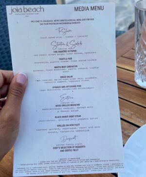 Kiana Madeira Instagram - We had such a beautiful sunset dinner at @joiabeach 🥰 Feet in the sand, absolutely delicious food and drinks, great conversation and God’s abundance surrounding us. There is something so healing about being by the ocean and the vibes on Joia Beach did not disappoint. Thank you for taking care of us 💜