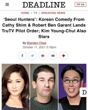 Kim Young-cheol Instagram - 미국에서 뉴스가 하나 왔어요.

they’re testing our pilot now. 
So exciting #crossfingers 
🙏 @trutv @warnermedia @bigbreakfastvideo @propagatecontent @iamcathyshim @peterkz