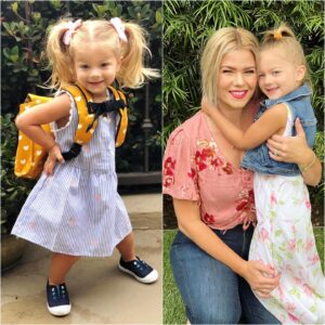 Kimberly Caldwell Instagram - Same sass. Officially my babies last day of Preschool and it’s definitely been the best decision we could have made for her. Time for the next chapter for this smarty pants. 📚 🎒 🏫 @jordancharvey @cpijuan11 #bestteacherever