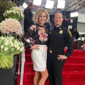 Kimberly Caldwell Instagram - In honor of the @goldenglobes 🏆 
My fave shoot ever surprising this fire fighter who fought on the front lines of the Woolsey fire for three days straight with a makeover and a trip to the Golden Globes to meet all her favorite celebrities! @nbccalive 🔥 @kadykepner