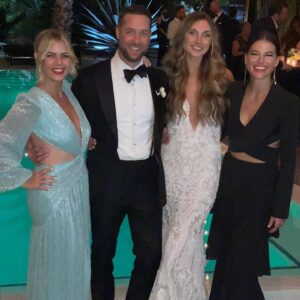 Kimberly Caldwell Instagram - Tied together forever. You have been my person for 35 years and it was an honor to walk down the aisle hand in hand, representing our cousin, even if the guests thought we were lesbian lovers. Half true for @kcaldwell425 🌈 #sistersister Love you Krusty ❤️ 
👗: @patbo