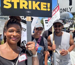 Kimrie Lewis Instagram - Striking in these streets. We out here 🪧. #unionstrong @sagaftra @wgawest