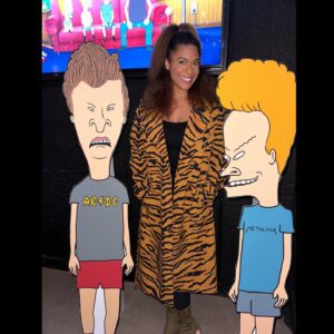 Kimrie Lewis Instagram - Guess who got to live out a childhood dream & voice a character on @beavisandbutthead ?! I was excited to do this for a bunch of reasons, including that this was my first job after giving birth. As a new mom, this team couldn’t have been nicer. They’re also funny af (pay writers!) Can’t wait for y’all  to see what we made!  This Thurs on Paramount Plus 😀😀 #beavisandbutthead