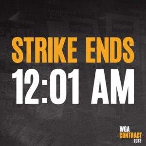 Kirsten Nelson Instagram - CONGRATS TO THE WRITERS!!! 

For 148 Days you showed up and walked and pounded pavement, fighting for a just and fair contract!! We have been happy to walk beside you! 

There’s so much to say but first… hugs.
#wgastrong