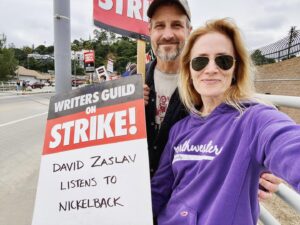 Kirsten Nelson Instagram - 30 days in. We would rather be dozens of places but if we have to be here, there’s no one I’d rather be here with than you @notmrcalabrese. #wgastrong #solidarity #unitedwewin