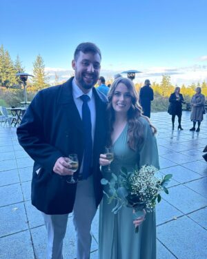 Kirsten Zien Instagram - BKC at the BnB ✈️

@lisasut and @tmthyprkr had a wedding so fantastic it made my year. And so fun I snapped a total of 2 blurry photos at the actual function. Celebrating soulmates. ✨ Getting to share it with @jnprout and @ledouxriley was beyond special 🍁