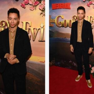 Kit Young Instagram - Last night was a lot of fun! @theschoolforgoodandevilmovie @netflix 

Stylist @olgatimofejeva 
Grooming @nadiaaltinbas 

Suit & shirt @richardjamesofficial 
Trainers @harrysoflondon 

Jewerly & watch @cartier