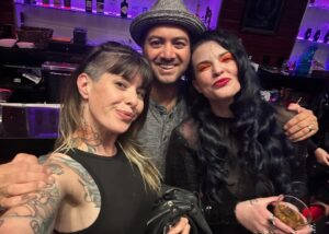 Kitty Crystal Instagram - Shoutout to my high school (yes high school) sister @vonsutra for an incredible gallery opening at @galleryatstudio3. So happy I could make it with my favorite Worst Cook fam @aadip! 

Life is so unpredictable and beautiful! 

📸 by @surgeonstudios