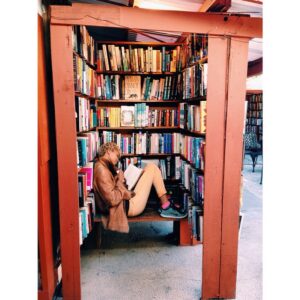 Kota Eberhardt Instagram - marry the beast on sunday, in the library by monday 📚@serrano_cristina #mondaysweremadeforNerds #moonwalkingthroughlife #favoriteplace #outdoorlibrary #ojai