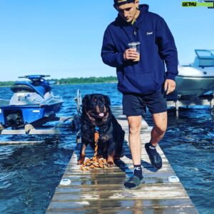Kris Moutinho Instagram - When your the alpha dog your beta walks himself
.
.
.
#soulless #mydog  #wolfpack