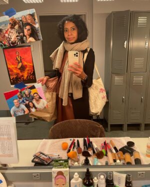 Kristen Ariza Instagram - On the wall behind us, are images of Monticello. This is where we’ve rehearsed for the past 5 weeks. As we moved from the rehearsal hall to the main stage, I’ve kept a clear picture in my mind of the House, the Dome, of Mulberry Row.  And as the curtain rises nightly on Sally & Tom, I of course think of Sally. 

This righteous show, however, is not just about the relationship between Sally Hemings and Thomas Jefferson. It is a play about All Relationships. Choices. Sacrifices. The complexity of being human. It is powerful. It is funny. It is relatable. 

I am a very lucky lady. Thank you @suzanloriparks365 ❤️❤️@broadnaxsteve @guthrietheater 
•
•
•
#worldpremiere #originalcast #🔥🔥#sallyandtom #backontheboards #actorslife🎭 #minneapolistheatre #goodcompany