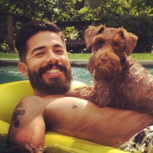Kristen Johnston Instagram - David & Rio in the pool!