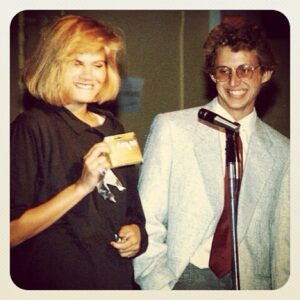 Kristen Johnston Instagram - A pic of me & my first love, the great actor Todd Weeks, at the @AtlanticTheater co.