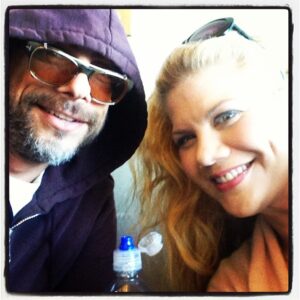 Kristen Johnston Instagram - It always helps to have a hairdresser as a friend. Me &  @HairRomeo abt to go to Dallas