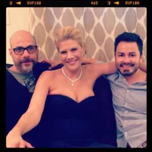 Kristen Johnston Instagram - What more could a girl need? @HairRomeo (Guy) does my hair, & Joey (wardrobe) makes my boobs look good.