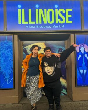 Kristen Schaal Instagram - Loved Illinois! Also @harveyguillen wore his Robert Smith sweater for me.