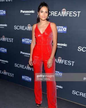 Kristina Reyes Instagram - Thanks for having us @screamfestla! ‘Trick’ in select theaters Oct. 18th 🔪