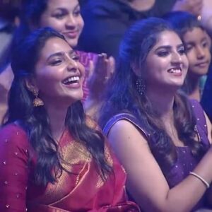 Krittika Pradeep Instagram - Mazhavil Music Awards @mazhavilmanoramatv 💜
 Thank you @vivek_muzhakkunnu chetta for inviting me and Thank you @mazhavilmanoramatv . I enjoyed a lot 💜🥰. 

👗: @teens._world._thrissur 
MUA : @hayaa_bridalstudio