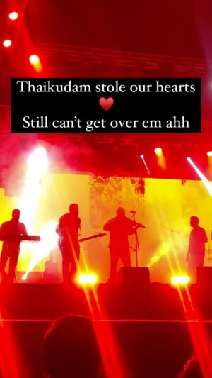 Krittika Pradeep Instagram - I had been wanting to watch the live show of @thaikkudambridge for so long. Finally, on New Year eve, I was fortunate to see their live show. This new year started so special to me because the performance of @thaikkudambridge was so incredible ! They made this new year so special . This is one of the best memories I made in my life and one that will be forever in my heart ❤️‍🔥 😭.

#thaikudambridge #govindvasantha