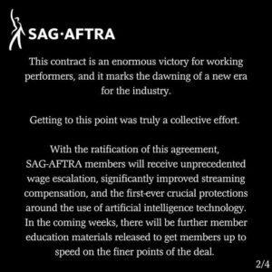 Krystin Goodwin Instagram - Certainly a moment in history.  #sagaftra