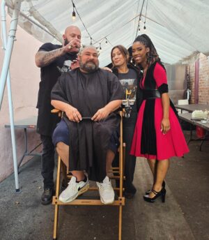 Krystina Arielle Instagram - Celebrating 25 years of Phantom Menace playing Fake Amidala AND Mace Windu?! I call that a win, dude. Thank you @cotnoir , @thestarwarsminute , @dynastytypewriter and the absolutely Stellar Cast and Crew of this live reading. I laughed so hard my sides hurt. 💞 
·

Makeup: @bonnieeliz_ 
Dress: @elhofferdesign 
#thephantommenace #naboomovie