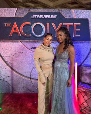 Krystina Arielle Instagram - Last night was phenomenal! The @officialacolyte not only met but exceeded my expectations. Thank you @starwars for having me. It's always a pleasure to celebrate with my @lucasfilm family. I hope you'll all be glued to your seats on June 4th ready to see the Galaxy from, dare I say, A certain point of view.
·
Styled by: @kaestkitts @pr_solo 
Makeup: @bonnieeliz_ 
Sanity: @meredithk8 💞
1st photo: @kopaloffphoto