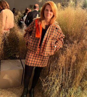 Krysty Wilson-Cairns Instagram - Hanging out in the bushes @hermes #parisfashionweek thank you @iamhannahgeorge @popssss31 Flossie and everyone at Hermes for letting me play dress up in your glorious clothes.