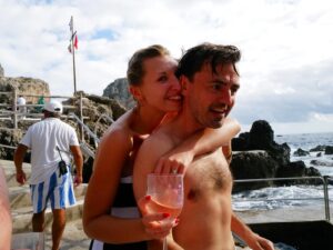 Krysty Wilson-Cairns Instagram - Two of my absolute favourite people @daisybaldry & @rossi4u got married. And @daisybaldry planned literally the best weekend of our lives. The perfect wedding, full of love, family and friends, a small wedding cake, and a temptation room… ♥️♥️♥️ #capri #ilriccioanacapri #capripalace #lafontelinacapri