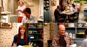 Kurtwood Smith Instagram - A view from the monitor in between takes of #that90sshow pilot. Look at all those smiles! Who’s happy to be back? Debra Jo is either running her lines or making an “itos list”. @netflix #that70sshow #reunion