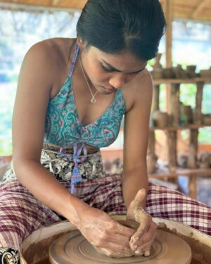Kusuma Degalamari Instagram - Crafting calm from clay ✌️
A great experience to escape the chaos and be in peace. Loved making pottery and learned nothing has to be perfect as it’s beautiful in its own way 🪴and that’s my perfectly imperfect first cup made by me 🥳😌

{new beginnings, learning, lessons, pottery, calm, peace, goa, goa diaries, travel, travel diaries, art, kusuma, Kusuma Degalamari, fitness, grwm, style, ootd }