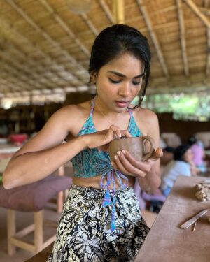 Kusuma Degalamari Instagram - Crafting calm from clay ✌️
A great experience to escape the chaos and be in peace. Loved making pottery and learned nothing has to be perfect as it’s beautiful in its own way 🪴and that’s my perfectly imperfect first cup made by me 🥳😌

{new beginnings, learning, lessons, pottery, calm, peace, goa, goa diaries, travel, travel diaries, art, kusuma, Kusuma Degalamari, fitness, grwm, style, ootd }