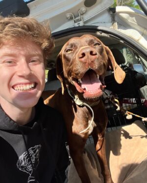 Ky Baldwin Instagram - HAPPY UPDATE!!! Moose is on his way to a rescue that specializes in re-homing his breed (German Shorthaired Pointers) A fellow Aussie (thank you Monica) who saw my post spent hours tracking down a suitable solution, as did we. The situation here is awful. All shelters overflowing so people are dumping dogs. Please never walk past a dog that needs you.

If you would like to help Moose continue his journey please think about donating to https://www.gsp-rescue.org.

Thank you Greg from GSP and @amosrendao, @stuntling for rescuing Moose. 

Someone out there is about to find their best friend.
