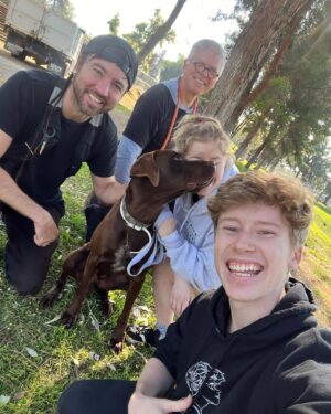 Ky Baldwin Instagram - HAPPY UPDATE!!! Moose is on his way to a rescue that specializes in re-homing his breed (German Shorthaired Pointers) A fellow Aussie (thank you Monica) who saw my post spent hours tracking down a suitable solution, as did we. The situation here is awful. All shelters overflowing so people are dumping dogs. Please never walk past a dog that needs you.

If you would like to help Moose continue his journey please think about donating to https://www.gsp-rescue.org.

Thank you Greg from GSP and @amosrendao, @stuntling for rescuing Moose. 

Someone out there is about to find their best friend.