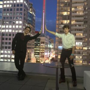 Kyle Meagher Instagram - Anne Week Part 3: Off Set!

Pic 1 was from a little science museum fun! (I am one with the log) 
Pic 2 was watching the Anne vs Handmaid’s Tale hockey games! 
Pic 3 was during the season 3 wrap party (Jacob and I really are almost as tall as the CN Tower)
And pic 4 was karaoke night!! (Sounded amazing btw) 

Till later!
Kyle (Paul 1) 

#actor #acting #awae #annewithane #RecitingShakespeareInPic2 #YeaWeSangAheadByACenturyAtKaraokeNight