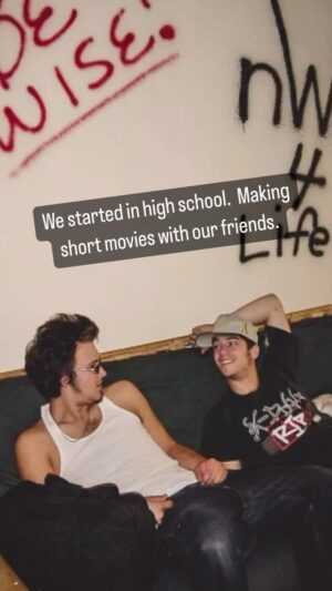 Kyle Newacheck Instagram - Brother appreciation post.  Please check out our movie, we are very proud of it.  We cast our friends, we shot it at our cabin, I was the producer / animal wrangler / editor and @babynewch was the director / editor / fight choreographer.  We had so much fun making this movie with our small but incredibly mighty crew of passionate filmmakers who showed up to pull this off.  SO PROUD 🥹