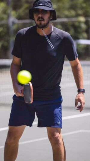 Kyle Newacheck Instagram - So I guess I kinda naturally fall into a thizz face whilst dominating the pickleball court. 📸 @babynewch