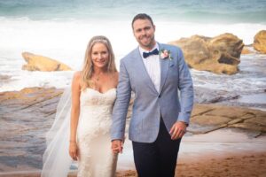 Kym Jackson Instagram - Next up… the wedding!!! 

The most perfect backyard wedding with so many of our favorite people.

I walked down the aisle with my Daddio (who got surgery just so he could walk that far) to the original recording of the song you wrote and proposed with. 

@brianaevigan @paultahoe and Natalie flew all the way from the Americas to be there! 

The prawns were life changing and so was the day. 

I always follow the rule that life should be f*ck yes or no and this was a resounding f*ck yes I absolutely want you by my side for the rest of my life.

Incredible 📸 by: @louisasetonphotography 

#married #storyofus #thestoryofus #backyardwedding #loveofmylife #happydays #husbandandwife #husbandface #weddingday #beachwedding #bestdayever