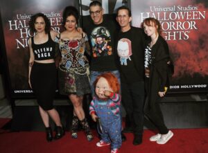 Kyra Elise Gardner Instagram - Happiest of Birthdays to the lovely @jennifertilly !🎈Always slaying the nail game, her outfits, and of course, people 🔪  #hhn #cultofchucky #chucky