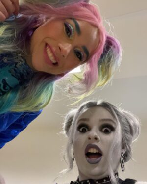 Kyra Leroux Instagram - Can’t believe it’s been a year since we filmed MONSTER HIGH 2!! I guess I can post about it now that the strike’s been over for 3 months and the movie’s been out for 4??? 

So many memories this week of a wonderful wonderful experience with an even greater group of people. 
Not pictured: @toddholland3 @hlghlg @randabarett @casewalker and many many more 
If you want to hear me talk more about it head over to @thejuliamarley ‘s YouTube channel!!! Or just go watch the movie on Paramount Plus that works too :) 

@monsterhigh @paramountplus @nickelodeon @mattel

Makeup by @gilabois