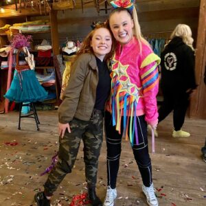 Kyra Leroux Instagram - The J Team is OUT NOW on @paramountplus !!!!! 
It feels like just yesterday that we wrapped this magical movie with some of the best people on the planet. So proud to forever be on the J Team💖 
@itsjojosiwa @nickelodeon 
#thejteam #jojosiwa
📸: @cass.oneil