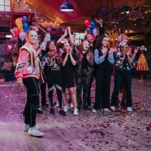 Kyra Leroux Instagram - The J Team is OUT NOW on @paramountplus !!!!! 
It feels like just yesterday that we wrapped this magical movie with some of the best people on the planet. So proud to forever be on the J Team💖 
@itsjojosiwa @nickelodeon 
#thejteam #jojosiwa
📸: @cass.oneil
