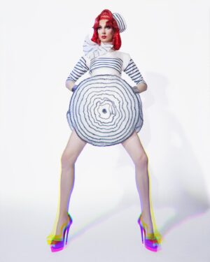 La Grande Dame Instagram - SHE LOVES TO CRUISE 
Merci FOREVER Jean Paul 🤍
 @jeanpaulgaultier FW15

Picture @ranobrac 
Hair @parizhair 
Nails @lapetitejesse