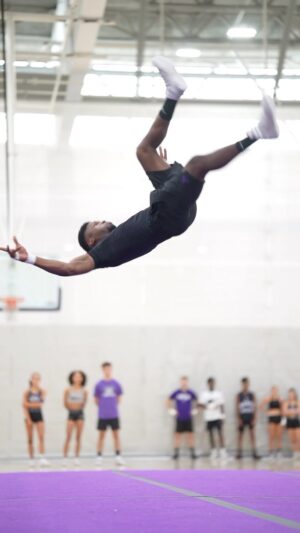 La'Darius Marshall Instagram - Bleeding Purple 💜🖤🤍 #WeberAthlete #Cheerleading #Rise #KeepGoing #ComeBackSeason #StuntStar #LetsDoThis #KeepGoing