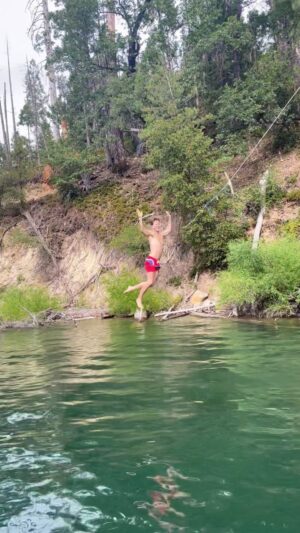 Lachlan Buchanan Instagram - Kinda shat the take-off but made up for it with a smooth entry 😎💦💅🏽

#basslake #idiots #california #treejumping #lakelife