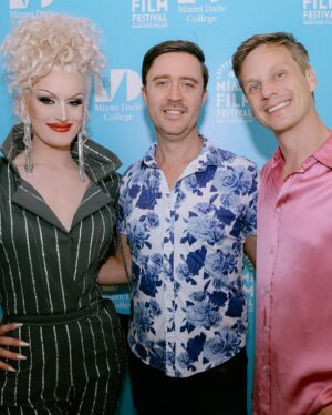 Lady Camden Instagram - We come to this place for Magic 🪄 Thank you Miami Film Festival for having us and for screening the east coast premiere of @ladylikethemovie ! Thanks are in order to you @tonyrojas27 for helping me get a new phone! You are my hero ❤️ Also such a joy to get to meet @ultranatemusic 😍
.
.
.
Suit by @snackum_dackum 
Hair by @wigsbytips